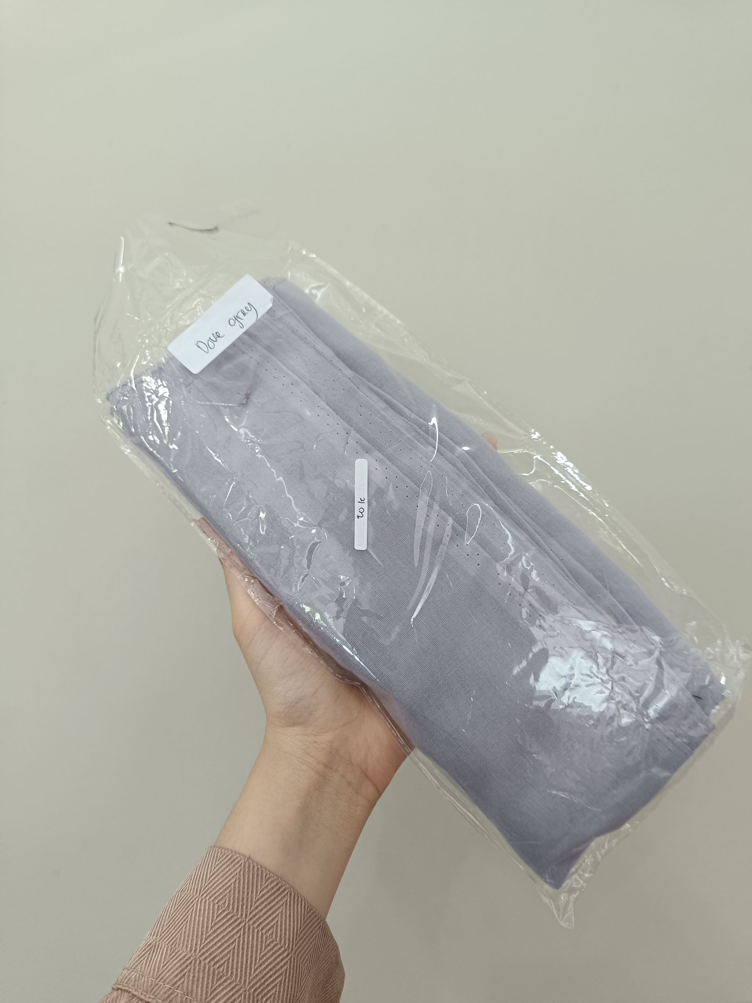 Jilbab Paris Jadul Warna Dave Grey