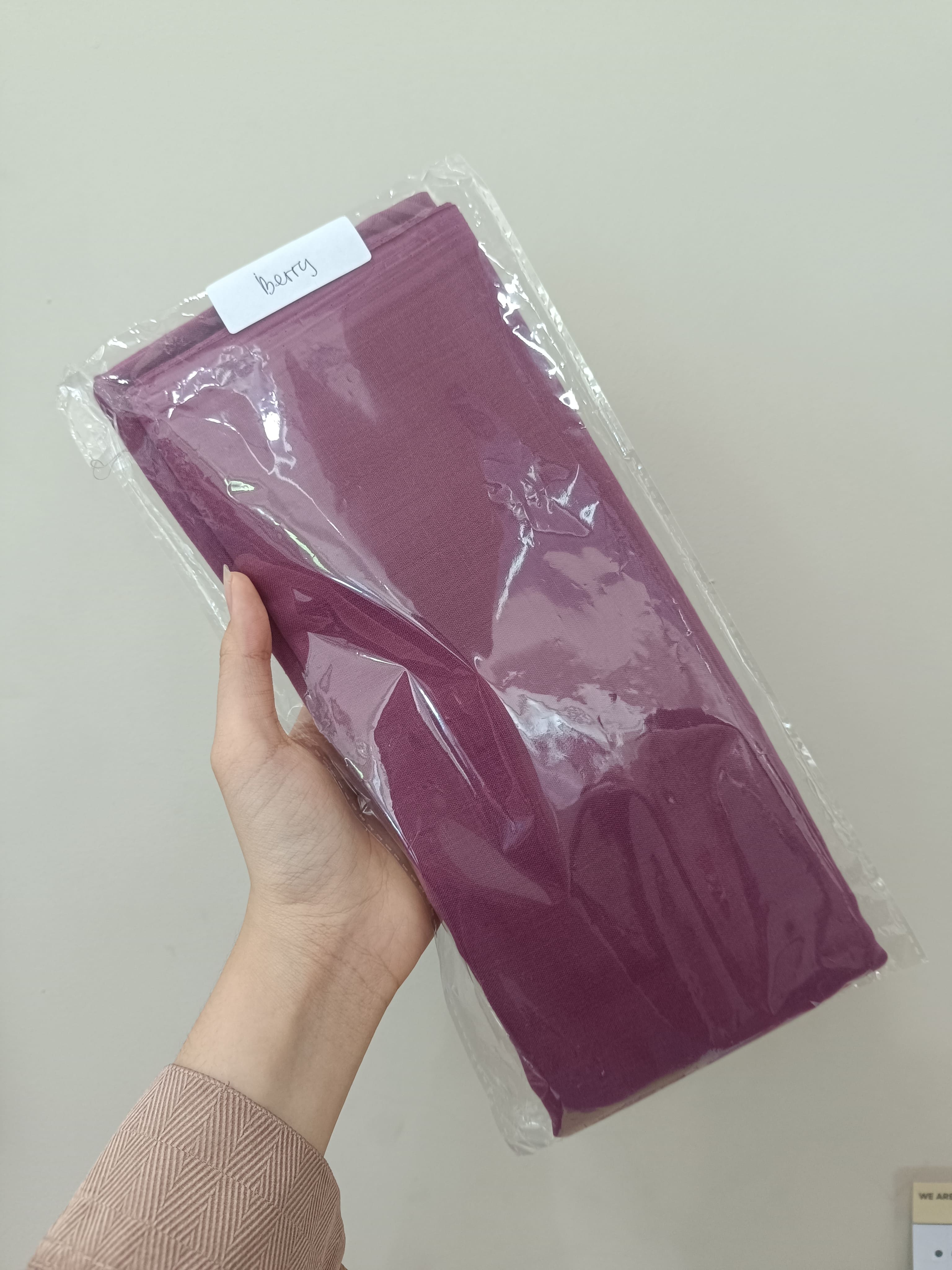 Jilbab Paris Jadul Warna Berry