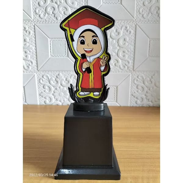 PIALA WISUDA KARAKTER CEWEK HIJAB