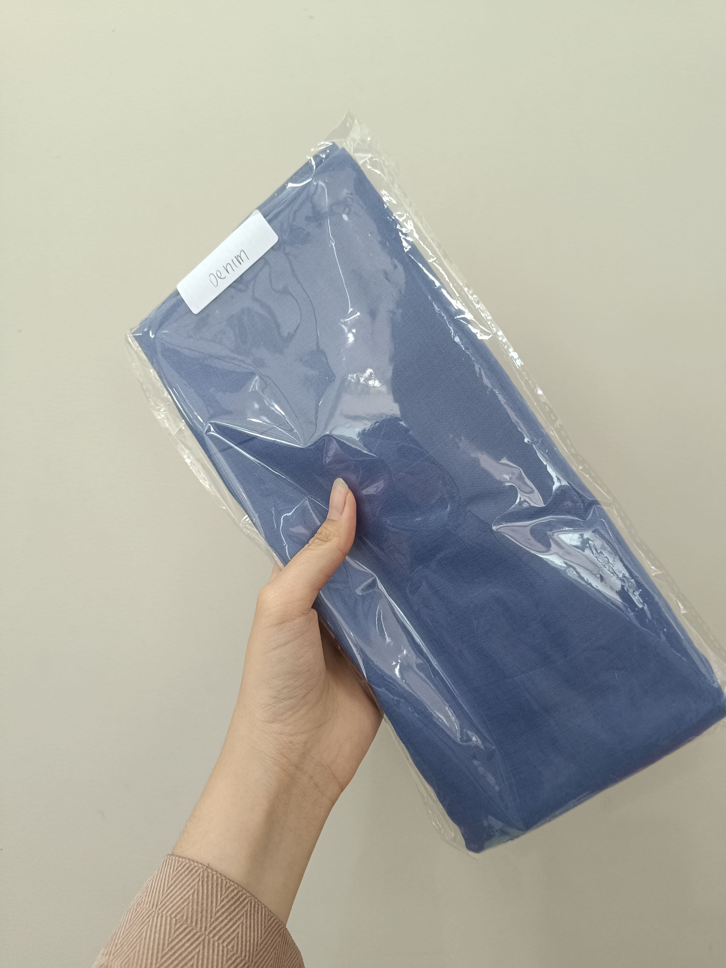 Jilbab Paris Jadul Warna Denim