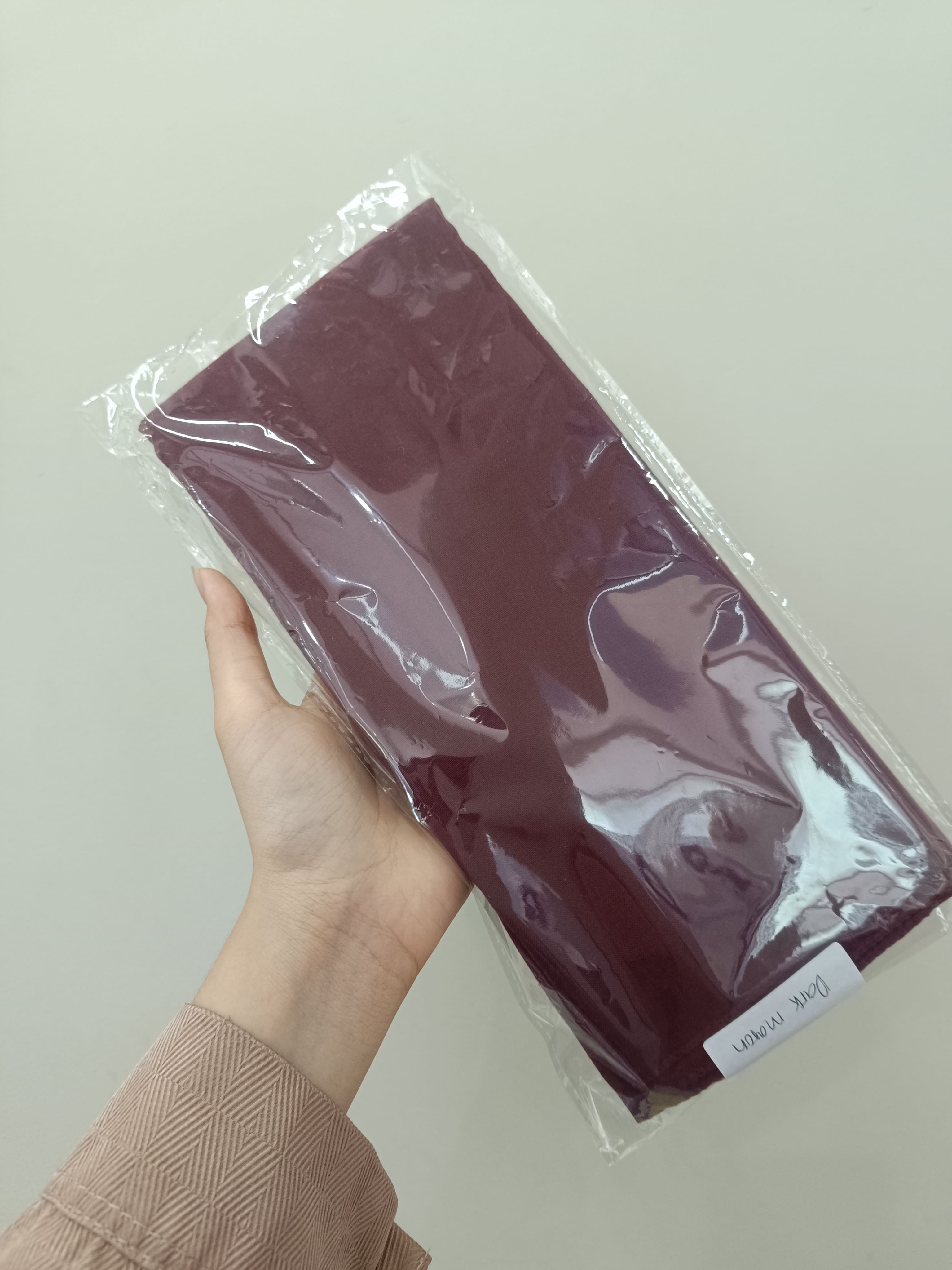 Jilbab Paris Jadul Warna Dark Maron